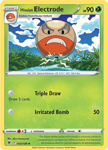 Hisuian Electrode 003/189 (SWSH10: Astral Radiance) 