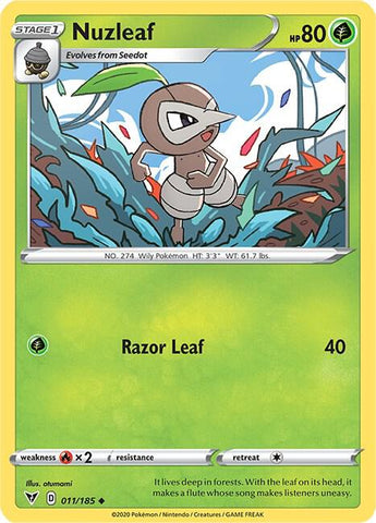 Nuzleaf 011/185 (SWSH04: Vivid Voltage) 