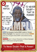 To Never Doubt-- That Is Power! OP12-016 (Legacy of the Master) 