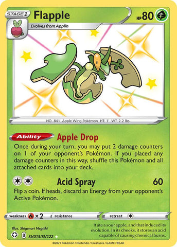 Flapple SV013/SV122 (Shining Fates: Shiny Vault)  - Holofoil