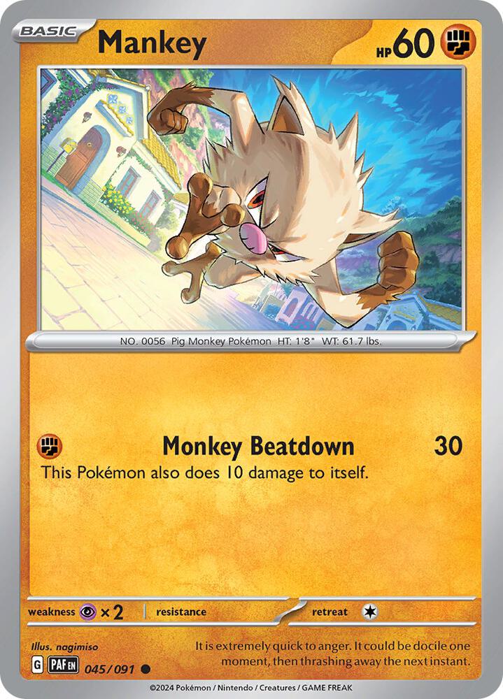 Mankey 045/091 (SV: Paldean Fates) 