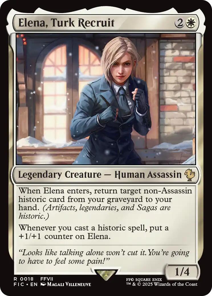 Elena, Turk Recruit (Surge Foil) [FINAL FANTASY Commander]