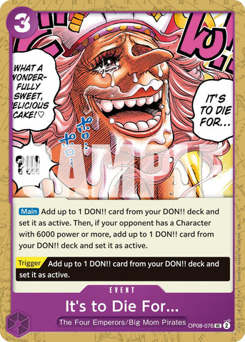 It's to Die For (Reprint) [Premium Booster -The Best- Vol. 2]