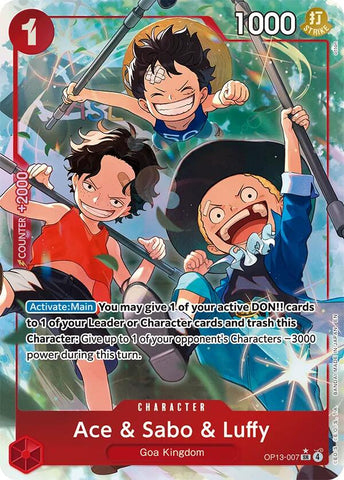 Ace & Sabo & Luffy (Alternate Art) [Carrying On His Will]