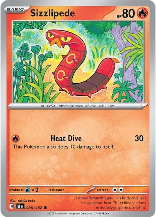 Sizzlipede 036/162 (SV05: Temporal Forces)  - Reverse Holofoil