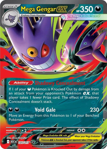 Mega Gengar ex (125/217) [Mega Evolution: Ascended Heroes]