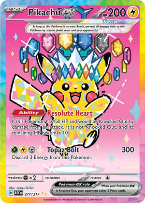 Pikachu ex (277/217) [Mega Evolution: Ascended Heroes]