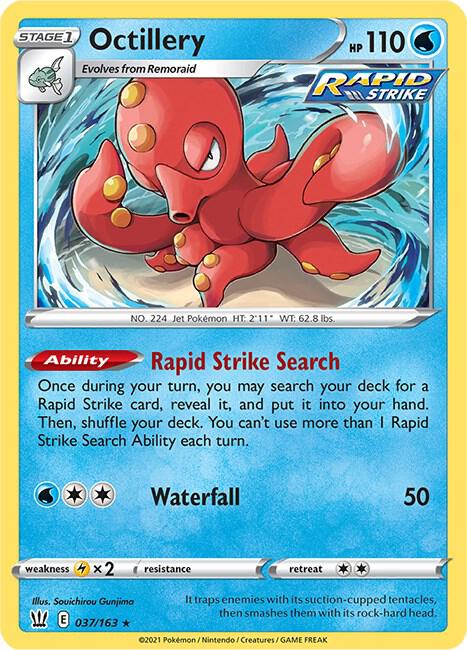 Octillery 037/163 (SWSH05: Battle Styles)  - Holofoil