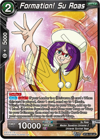 Formation! Su Roas (BT30-103) [Three Glorious Fighters]