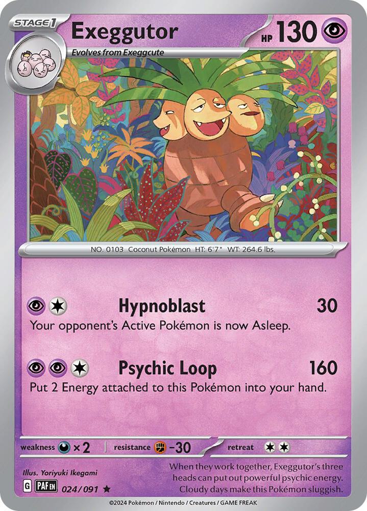 Exeggutor 024/091 (SV: Paldean Fates)  - Holofoil