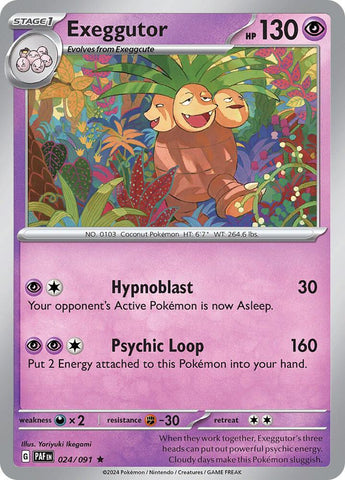 Exeggutor 024/091 (SV: Paldean Fates)  - Holofoil