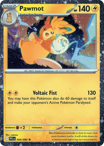 Pawmot (034/094) (Cosmos Holo) [Mega Evolution: Phantasmal Flames]