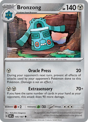 Bronzong 145/197 (SV03: Obsidian Flames) 