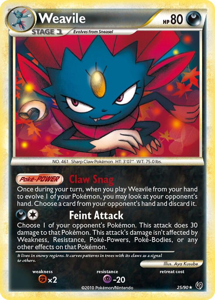 Weavile 25/90 (Undaunted)  - Reverse Holofoil