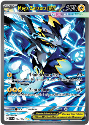Mega Zeraora ex (114/084) [Mega Evolution: Pitch Black]