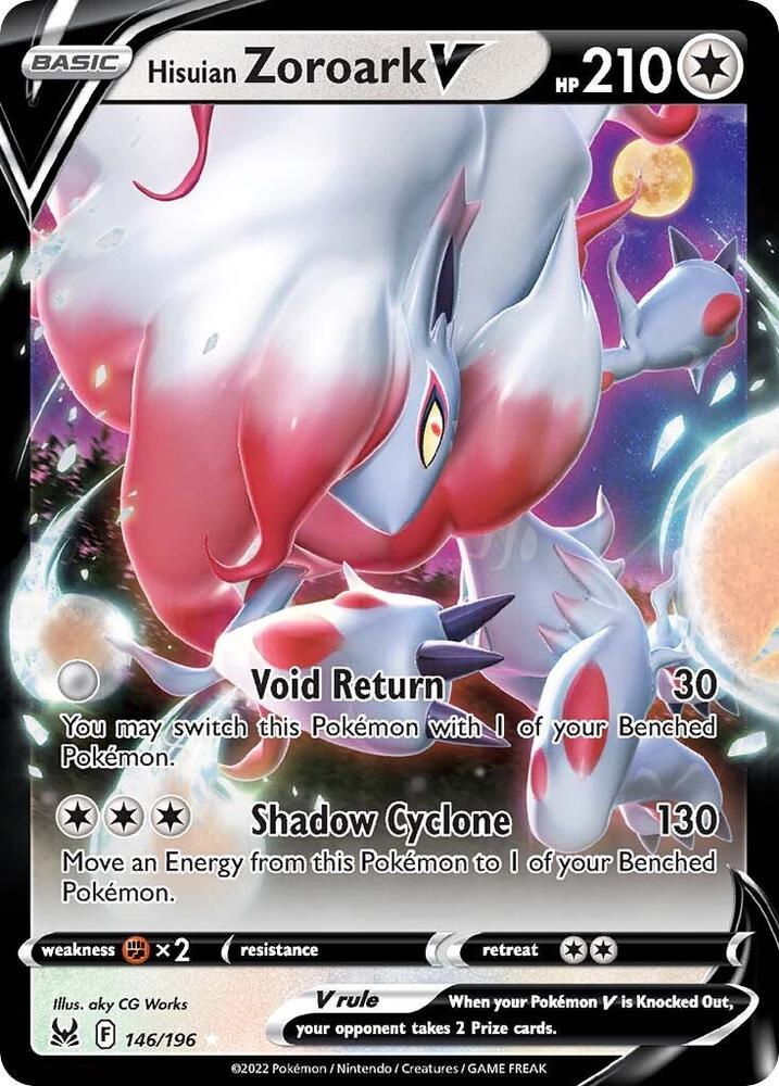 Hisuian Zoroark V 146/196 (SWSH11: Lost Origin)  - Holofoil