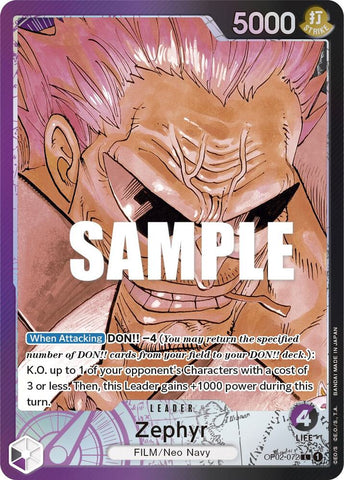 Zephyr OP02-072 (Paramount War)  - Alternate Art Foil