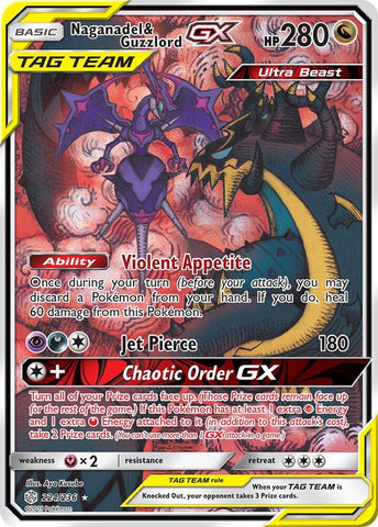 Naganadel and Guzzlord GX Alternate 224/236 (SM - Cosmic Eclipse)  - Holofoil