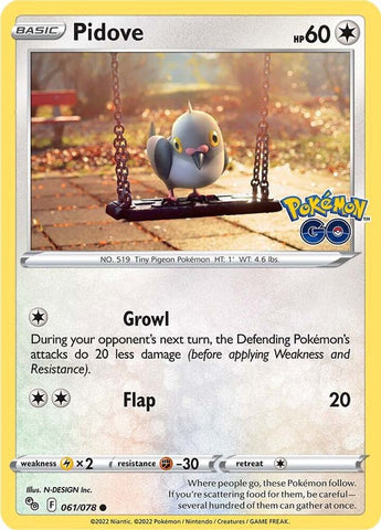 Pidove 061/078 (Pokemon GO) 