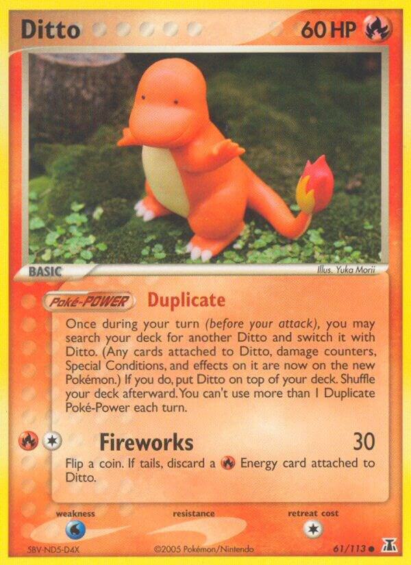 Ditto Charmander 061/113 (Delta Species)  - Reverse Holofoil