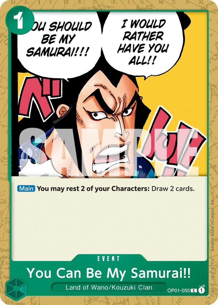 You Can Be My Samurai!!! (Reprint) OP01-055 (Premium Booster -The Best- Vol. 2) 