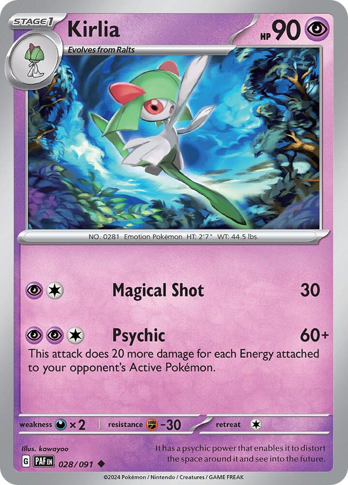 Kirlia 028/091 (SV: Paldean Fates) 