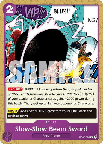 Slow-Slow Beam Sword (Reprint) OP07-076 (Premium Booster -The Best- Vol. 2) 