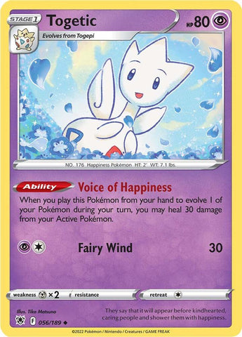 Togetic 056/189 (SWSH10: Astral Radiance) 