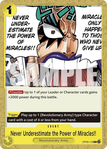 Never Underestimate the Power of Miracles!! OP09-116 (Emperors in the New World) 