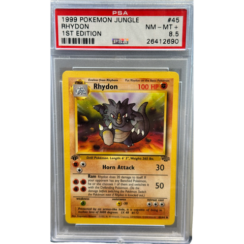 1999 Pokemon Rhydon 1st Edition PSA 8.5