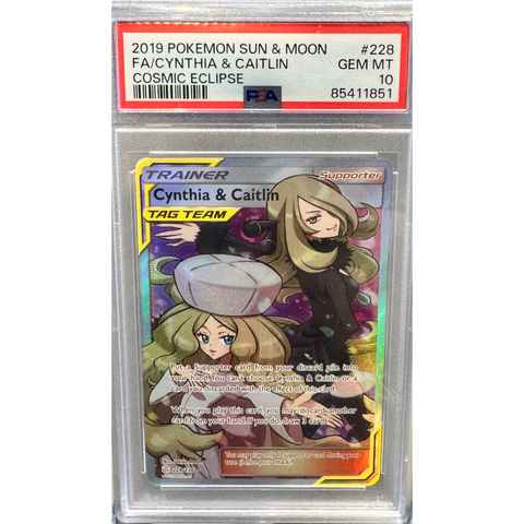 2019 Pokemon Cynthia & Caitlin PSA 10