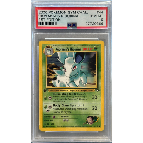 2000 Pokemon Giovanni's Nidorina 1st Edition PSA 10