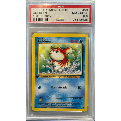 1999 Pokemon Goldeen 1st Edition PSA 8.5