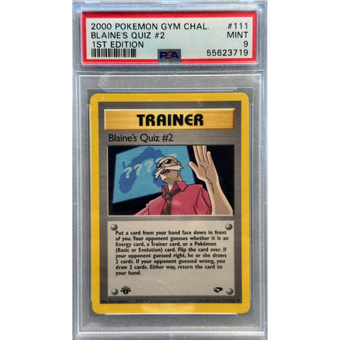 2000 Pokemon Blaine's Quiz #2 1st Edition PSA 9