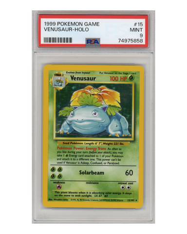1999 Pokemon Game Venusaur-Holo PSA 9