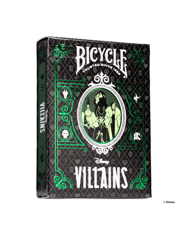 Bicycle Disney Villains Green Playing Cards
