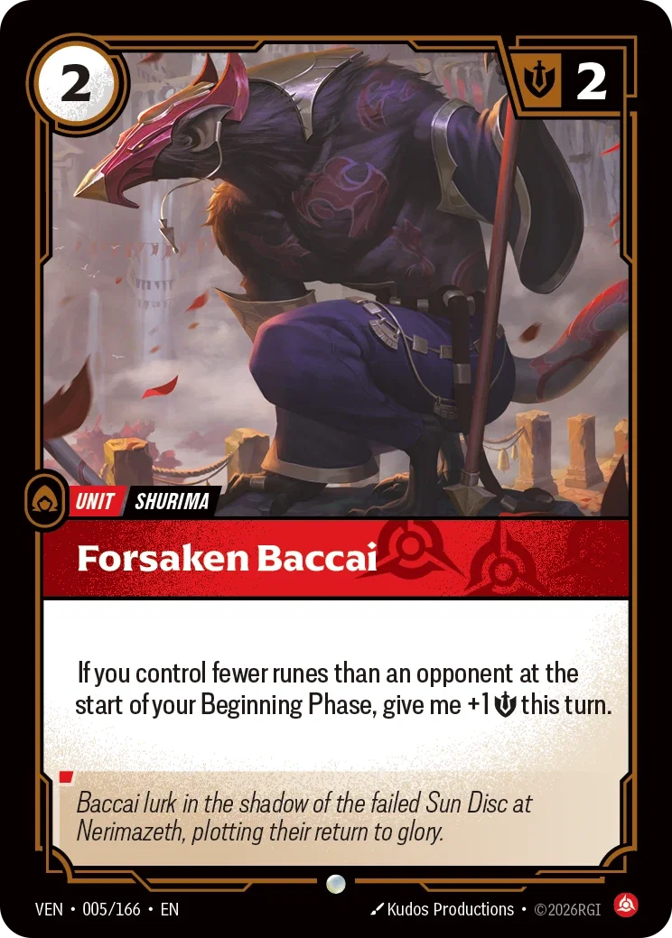 Forsaken Baccai — Riftbound Vendetta 005/166