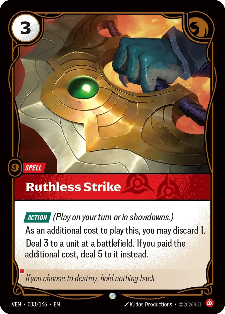 Ruthless Strike — Riftbound Vendetta 008/166