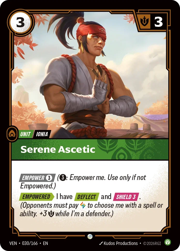 Serene Ascetic — Riftbound Vendetta 030/166