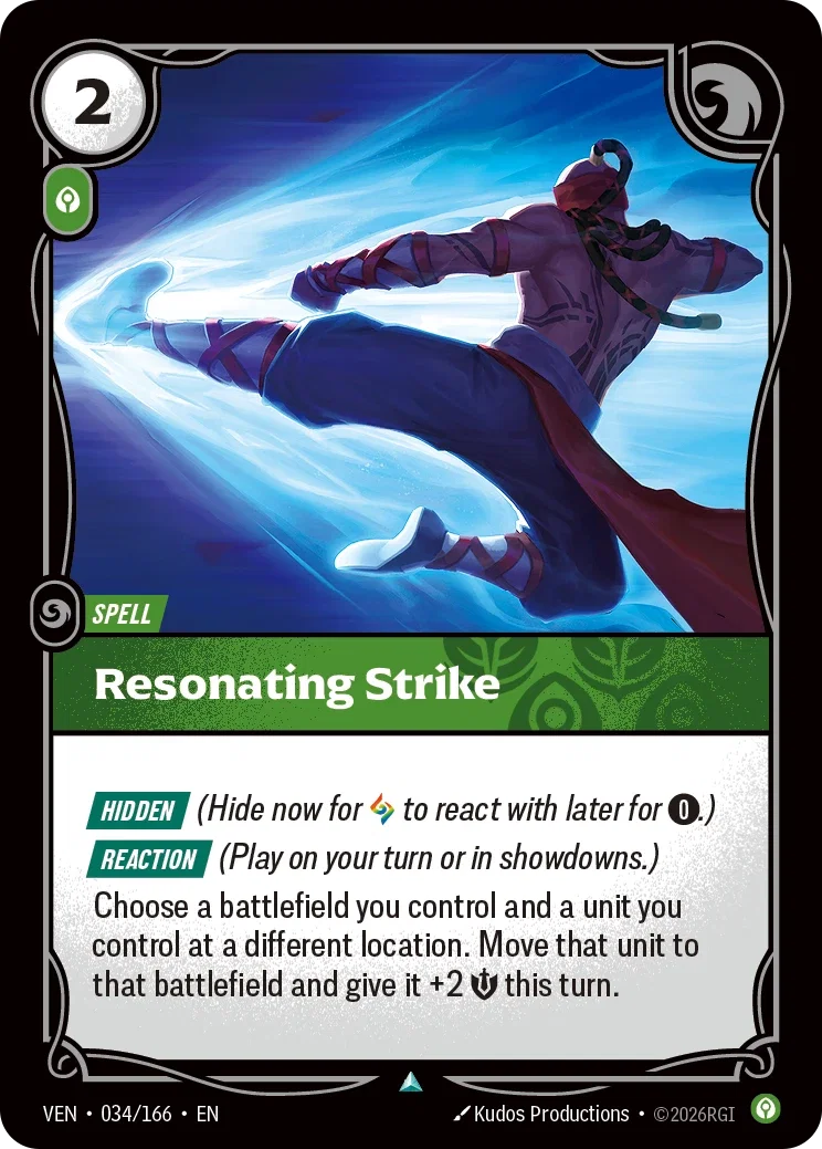 Resonating Strike — Riftbound Vendetta 034/166
