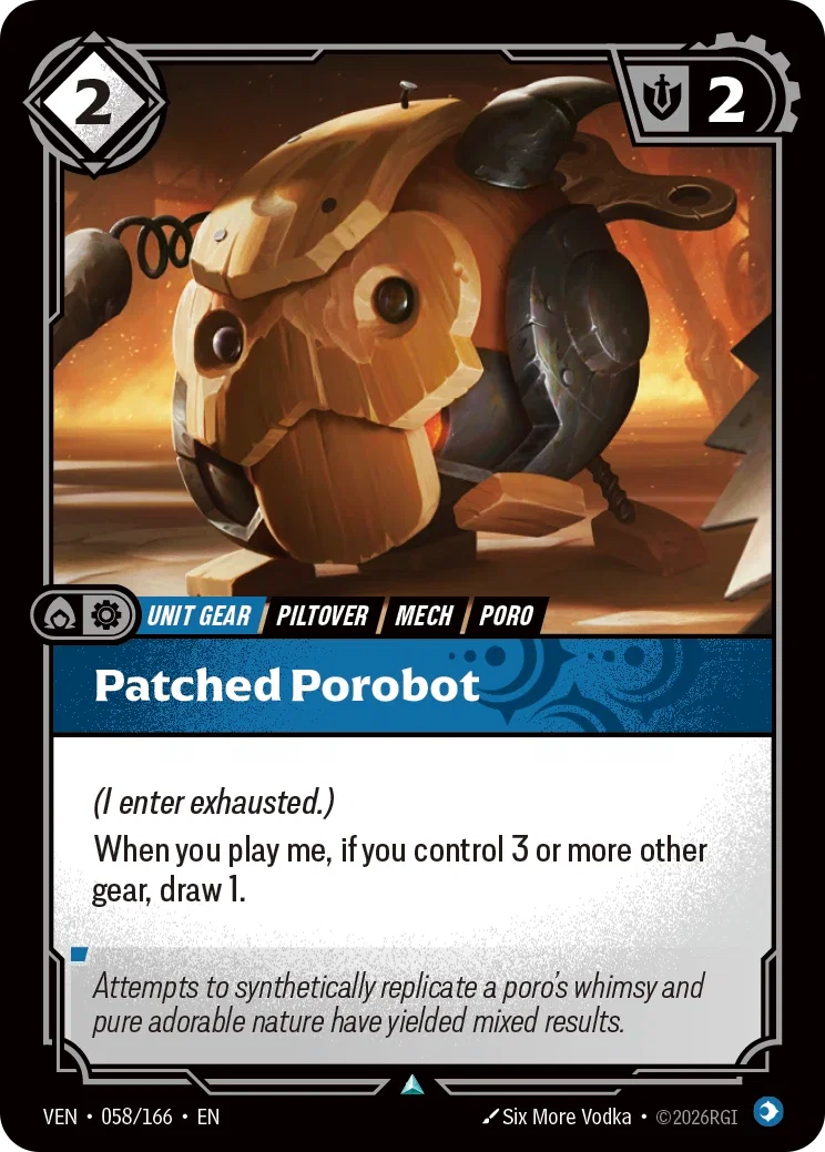 Patched Porobot — Riftbound Vendetta 058/166