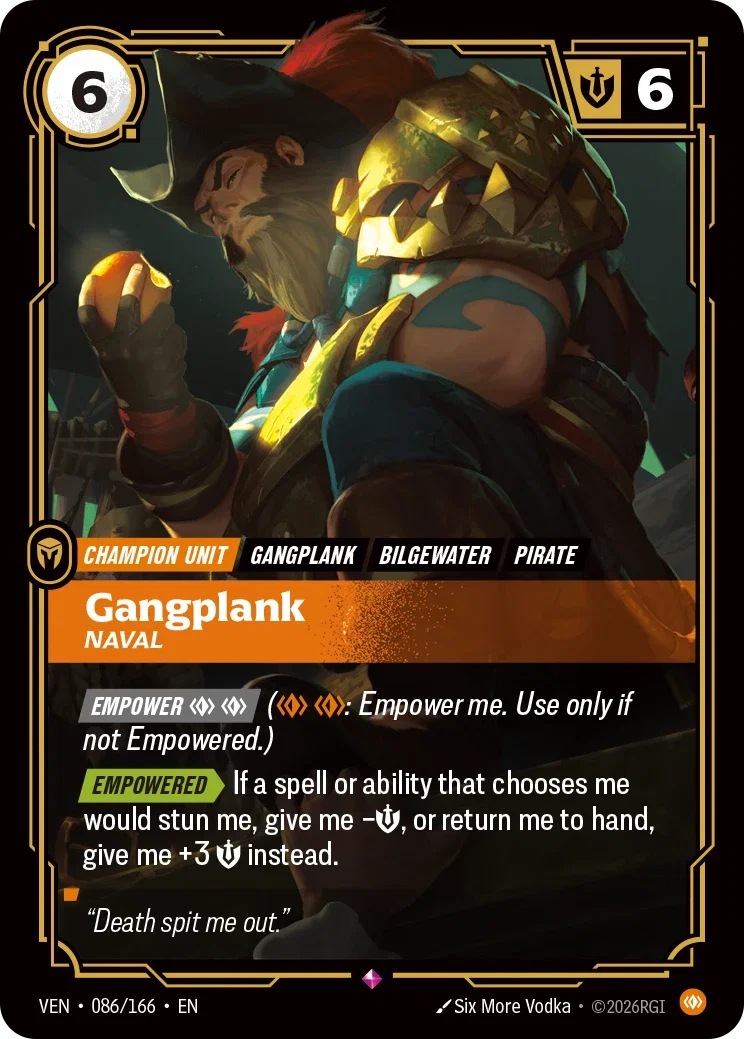 Gangplank, Naval — Riftbound Vendetta 086/166