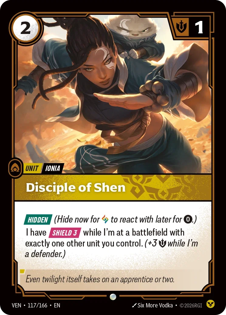 Disciple of Shen — Riftbound Vendetta 117/166