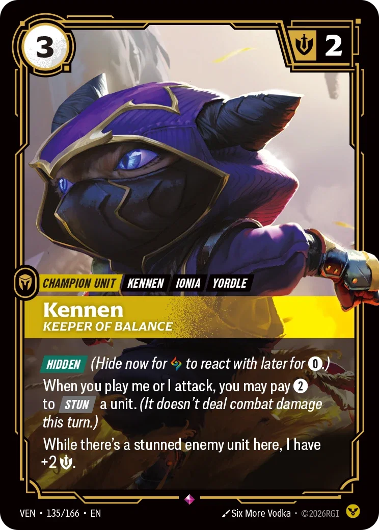 Kennen, Keeper of Balance — Riftbound Vendetta 135/166