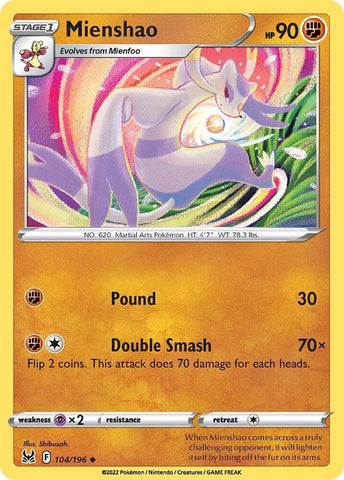 Mienshao 104/196 (SWSH11: Lost Origin) 