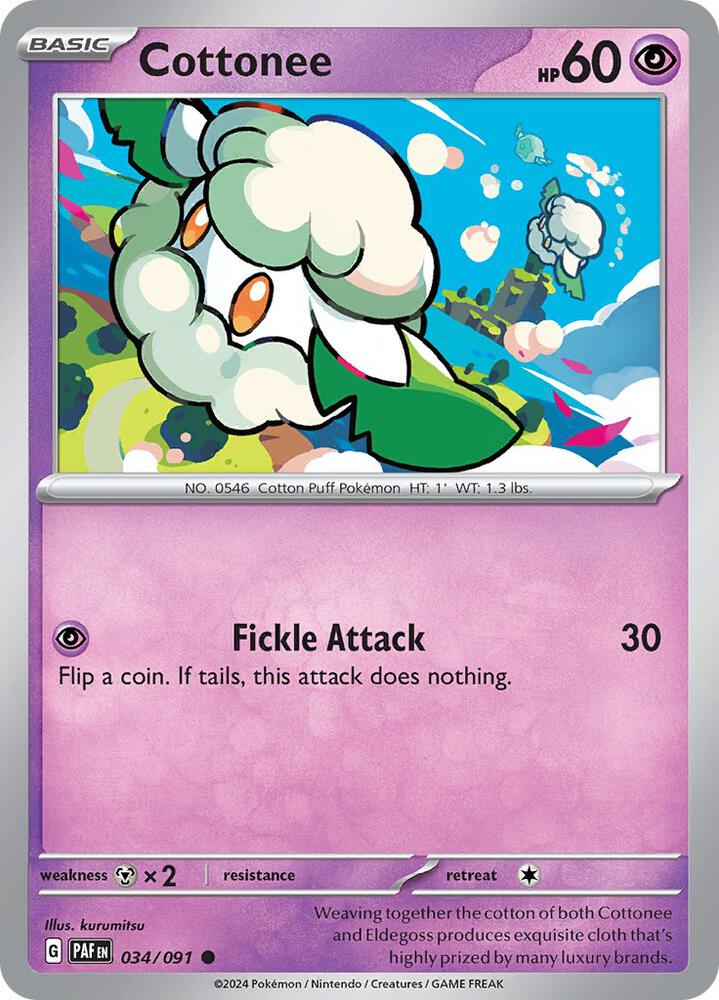 Cottonee 034/091 (SV: Paldean Fates) 