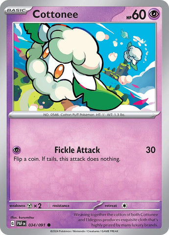 Cottonee 034/091 (SV: Paldean Fates) 