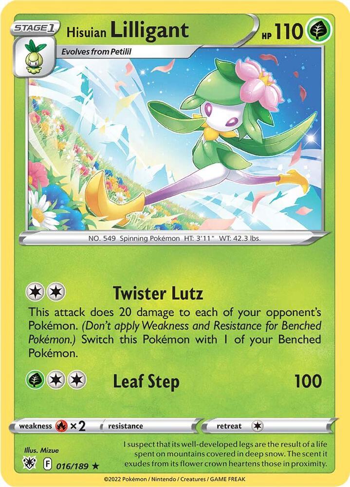 Hisuian Lilligant 016/189 (SWSH10: Astral Radiance)  - Holofoil