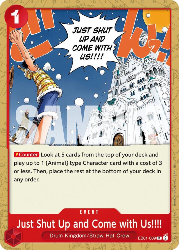 Just Shut Up and Come with Us!!! (Reprint) EB01-009 (Premium Booster -The Best- Vol. 2) 