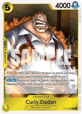 Curly.Dadan ST13-006 (Ultra Deck: The Three Brothers)  - Foil